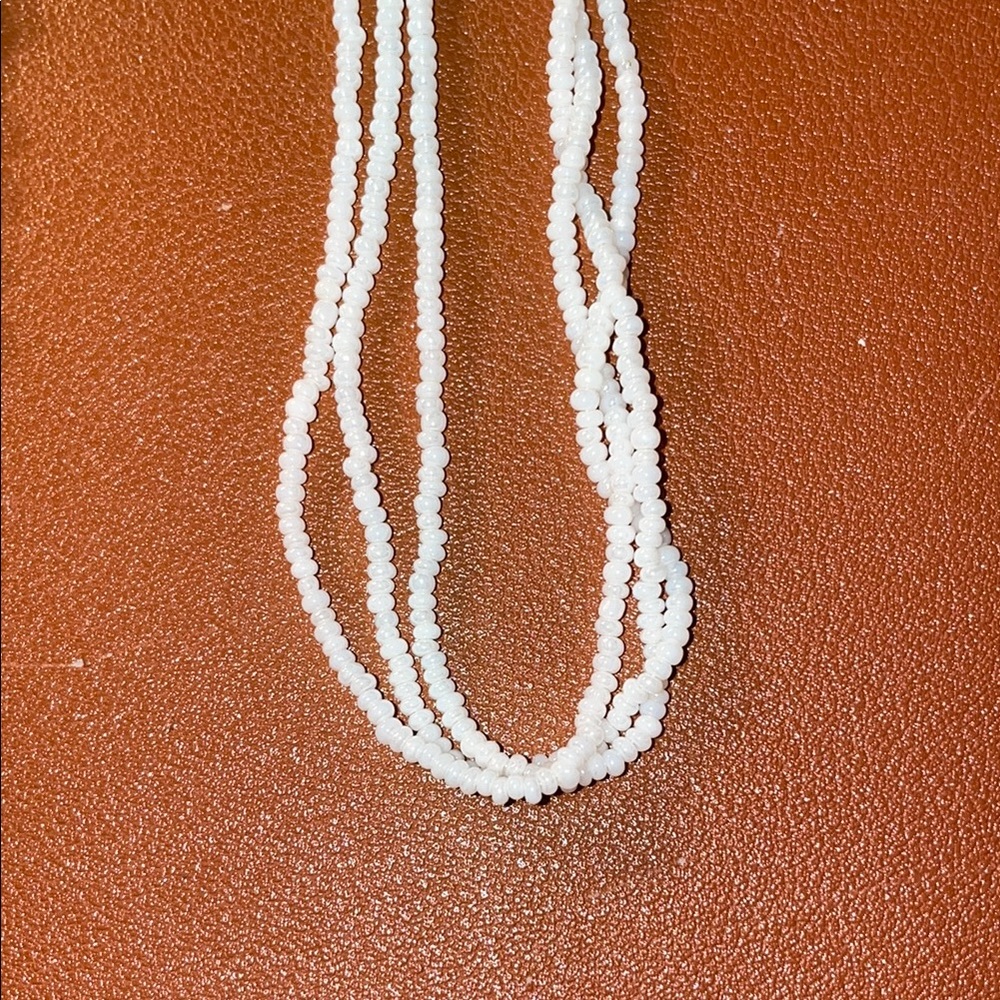 Classic White bead and Pearl and Black Bead Multi-Strand Necklaces - Picture 3 of 5
